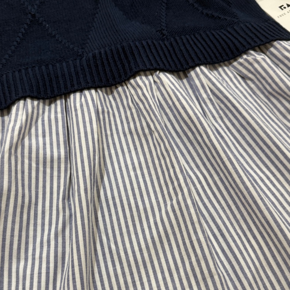 Free Assembly Navy and White Striped Kids Dress - Picture 4 of 5